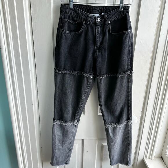 Free People The Ragged Priest Stripe Panel Mom Jeans - Picture 2 of 11